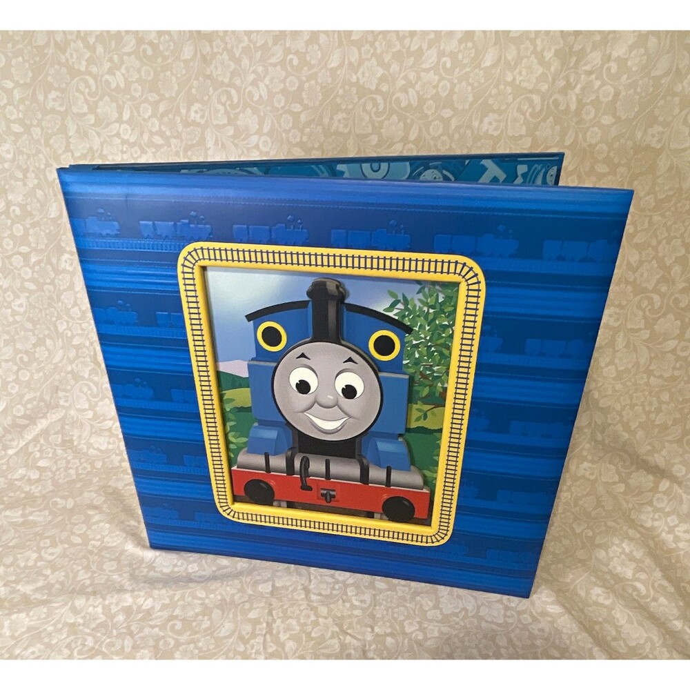 Thomas & Friends 12" x 12" Blue Striped Scrapbook Album, 8 pages included